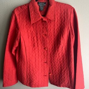 Nouenex Women's Bold Orange Textured Blazer